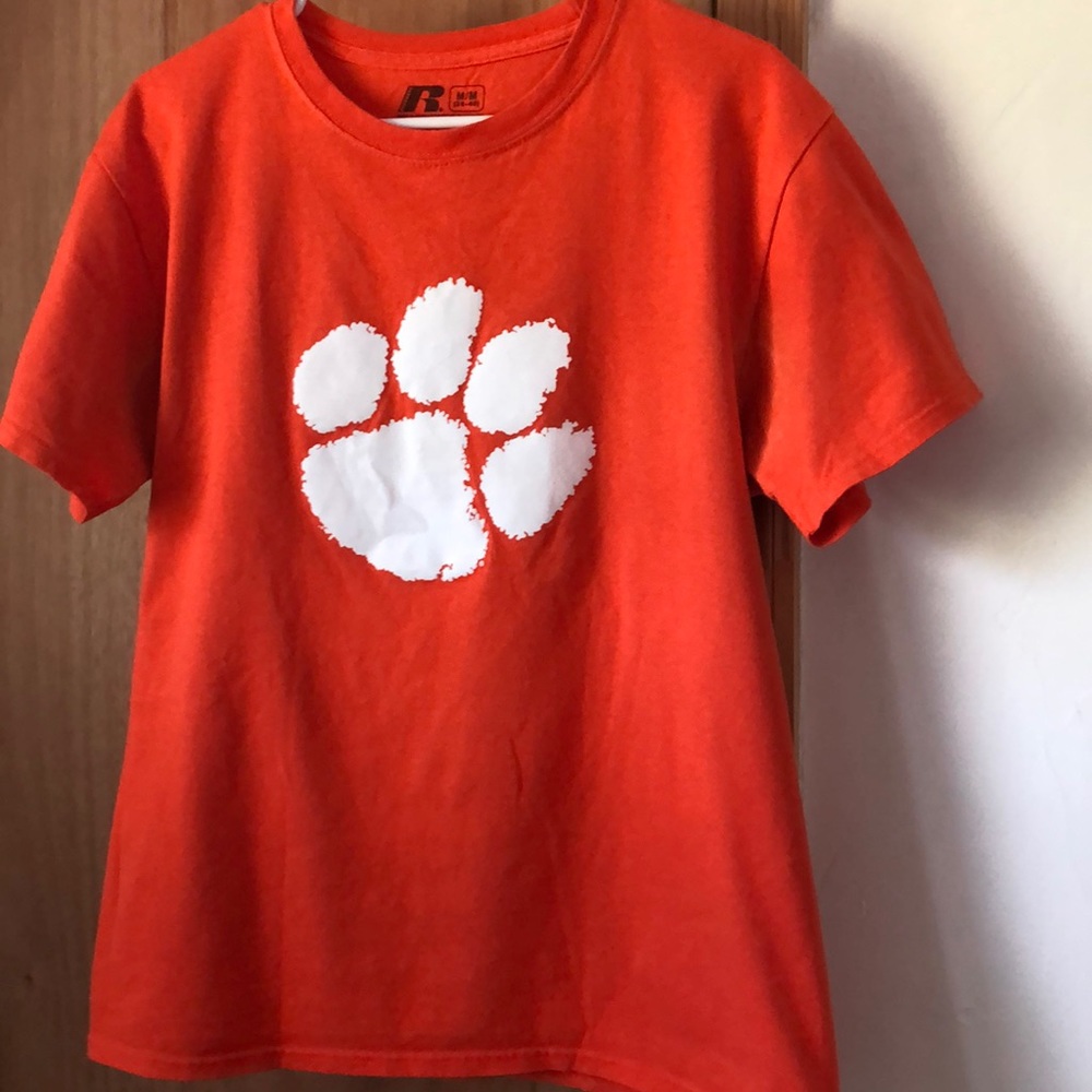Orange Clemson Tigers short sleeve shirt